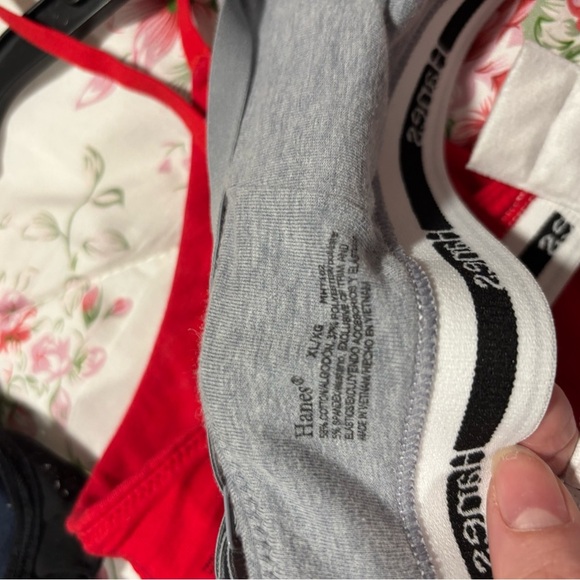 Hanes Red and Gray Bralette Set - Picture 4 of 4